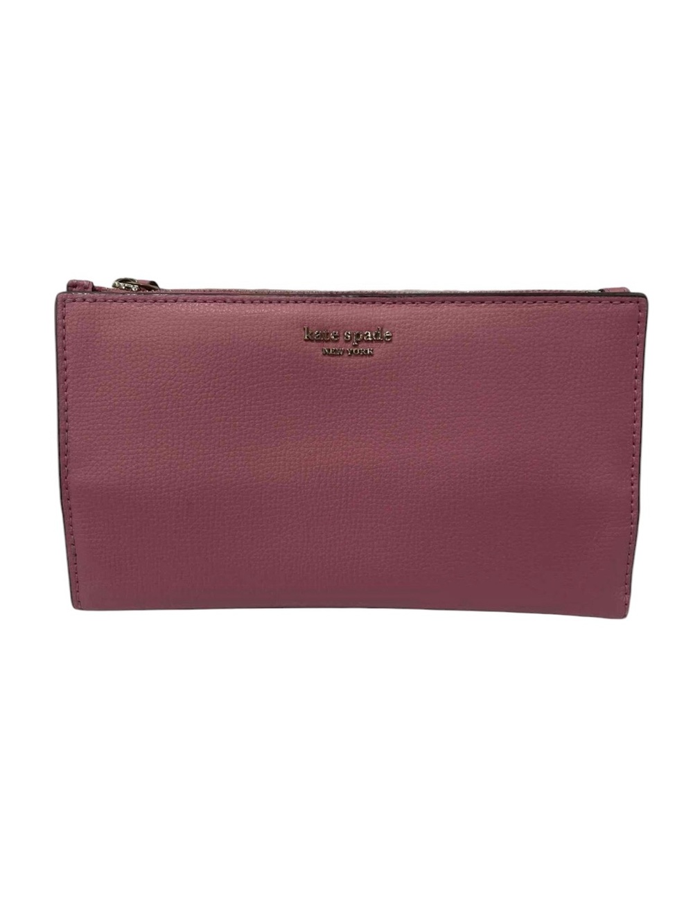 4530 kate spade mauve pink leather zip wristlet clutch